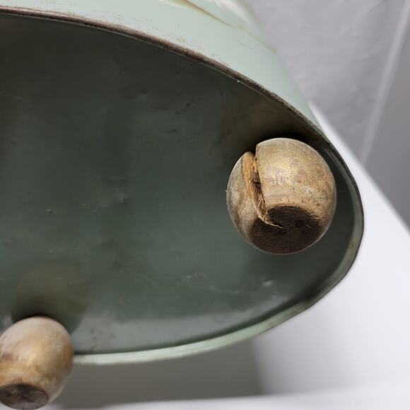 Vintage Plymouth Tole Hand Painted Umbrella Stand Metal Toleware Ball Footed - Picture 11 of 16